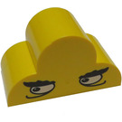 LEGO Sklon 2 x 4 x 2 Zakřivený s Zaoblený Horní s Oči (6216)