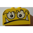 LEGO Sklon Kostka 2 x 4 x 2 Zakřivený s Monster Tvář (Špičatý Zuby) (4744)