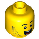 LEGO Stuntz Driver (Lightning) Minifigure Hlava (Zapuštěný masivní čep) (3626 / 77745)