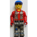 LEGO Bank Robber s Dark Šedá Nohy a Red Shirt Minifigurka