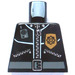 LEGO Black Minifig Torzo bez paží s Zippered Jacket s Sheriff's Badge a Vysílačka (973)