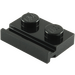 LEGO Black Deska 1 x 2 s Dveře Rail (32028)