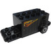 LEGO Pullback Motor 4 x 8 x 2.33 s oranžový, White a Black Plamen (Both Sides) Samolepka (47715)