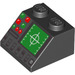 LEGO Black Sklon 2 x 2 (45°) s Radar Control Panel (46097 / 56570)