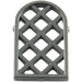 LEGO Black Okno Pane 1 x 2 x 2.7 Zaoblený Horní s diamant Lattic (29170 / 30046)