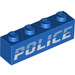 LEGO Kostka 1 x 4 s Slanted 'Policie' logo (1414 / 3010)