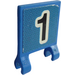 LEGO Blue Vlajka 2 x 2 s "1" Samolepka bez Flared Edge (2335)