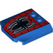 LEGO Blue Klín 4 x 4 Zakřivený s Spiderman logo (16620 / 45677)
