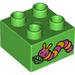 LEGO Duplo Kostka 2 x 2 s pink a Yellow Caterpillar (3437 / 16121)