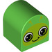 LEGO Duplo Kostka 2 x 2 x 2 s Zakřivená Rohí část s Caterpillar / Snail Tvář (3664 / 15989)