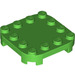 LEGO Bright Green Deska 4 x 4 x 0.7 s Zaoblené rohy a Empty Middle (66792)