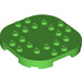 LEGO Bright Green Deska 6 x 6 x 0.7 Kulatá Semicircle (66789)