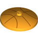 LEGO Dish 4 x 4 s oranžový Basketball Pruhy (Solid Stud) (3960 / 38740)
