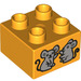 LEGO Duplo Kostka 2 x 2 s Dva Grey Mice (3437 / 16236)