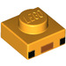 LEGO Deska 1 x 1 s 2 Black Squares a Dark oranžový Rectangle (Minecraft Axolotl Tvář) (1013 / 3024)