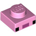LEGO Deska 1 x 1 s 2 Black Squares a Dark Pink Rectangle (Minecraft Axolotl Face) (3024)