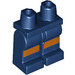 LEGO Dark Blue Nohy s Overalls s oranžový Pruhy (3815 / 36976)