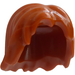 LEGO Dark Orange Střední délka Tousled Vlasy s středové dělení (88283)
