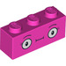 LEGO Dark Pink Kostka 1 x 3 s Kick Flip Tvář (3622 / 38915)