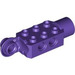 LEGO Dark Purple Kostka 2 x 3 s dírami, Rotating s Socket (47432)