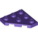 LEGO Dark Purple Klín Deska 3 x 3 Roh (2450)