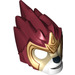 LEGO Dark Red Lion Maska s Tan Tvář a Gold Koruna (11129 / 13042)