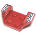 LEGO Dark Red Blatník Deska 2 x 2 s Flared Kolo Arches s Number 66 (41854)