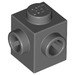 LEGO Dark Stone Gray Kostka 1 x 1 s Dva Study na Adjacent Sides (26604)