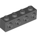 LEGO Dark Stone Gray Kostka 1 x 4 s 4 Study na Jeden Postranní (30414)
