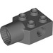 LEGO Dark Stone Gray Kostka 2 x 2 s otvorem a Rotation Joint Socket (48169 / 48370)