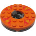 LEGO Dark Stone Gray Ninjago Spinner s Bright Light Orange Faces a Red Flames (92547)
