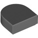 LEGO Dark Stone Gray Dlaždice 1 x 1 Polovina Oval (24246 / 35399)