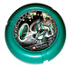 LEGO Dark Turquoise Technic Bionicle Zbraň Throwing Disc s Turbo / City, 3 pips, Turbo throwing disk (32171)