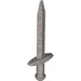 LEGO Flat Silver Dlouho meč s Thick Crossguard (18031)