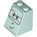 LEGO Light Aqua Sklon 2 x 2 x 2 (65°) s Professor Zundapp Smile se spodní trubkou (3678 / 94871)