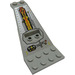 LEGO Light Gray Křídlo 8 x 4 x 3.3 Nahoru s UFO Circuits a Bolted Panel (30118)