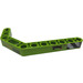 LEGO Lime nosník 3 x 3.8 x 7 Ohnutý 45 Dvojitý s Black '1', Diagonal Pruhy Samolepka (32009)