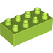LEGO Lime Duplo Kostka 2 x 4 (3011 / 31459)