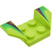 LEGO Lime Blatník Deska 2 x 2 s Flared Kolo Arches s Strpes a Fade (41854)