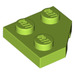 LEGO Lime Klín Deska 2 x 2 Cut Roh (26601)