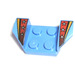 LEGO Medium Blue Blatník Deska 2 x 2 s Flared Kolo Arches s stříbrný Stars (41854)