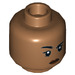 LEGO Medium Dark Flesh MJ Minifigure Hlava (Zapuštěný masivní čep) (3626 / 55058)