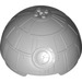 LEGO Medium Stone Gray Hemisphere 11 x 11 s Study na Horní a Death Star Indentation (Upper Polovina) (98114)