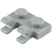 LEGO Medium Stone Gray Deska 1 x 2 s Horizontální Clips (Otevřít klipy 'O') (49563 / 60470)