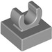 LEGO Medium Stone Gray Dlaždice 1 x 1 s klipem (zvednuté "C") (15712 / 44842)