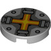 LEGO Medium Stone Gray Dlaždice 2 x 2 Kulatá s Přejít se spodním držákem čepu (14769 / 24396)