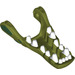 LEGO Olive Green Lower Jaw for Hlava Deco 1 (13699 / 14468)