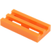 LEGO Orange Dlaždice 1 x 2 Mřížka (se spodní drážkou) (2412 / 30244)