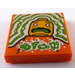 LEGO Orange Dlaždice 2 x 2 s Buuurp print s Groove (3068)