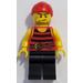 LEGO Pirates Chess Set Pirate s Black a Red Pruhy Shirt s Red Bandana a Black Nohy Minifigurka